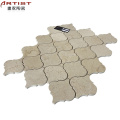 48x48mm 3d small bread chips square mosaic cheap italian cream beige flooring marble tile